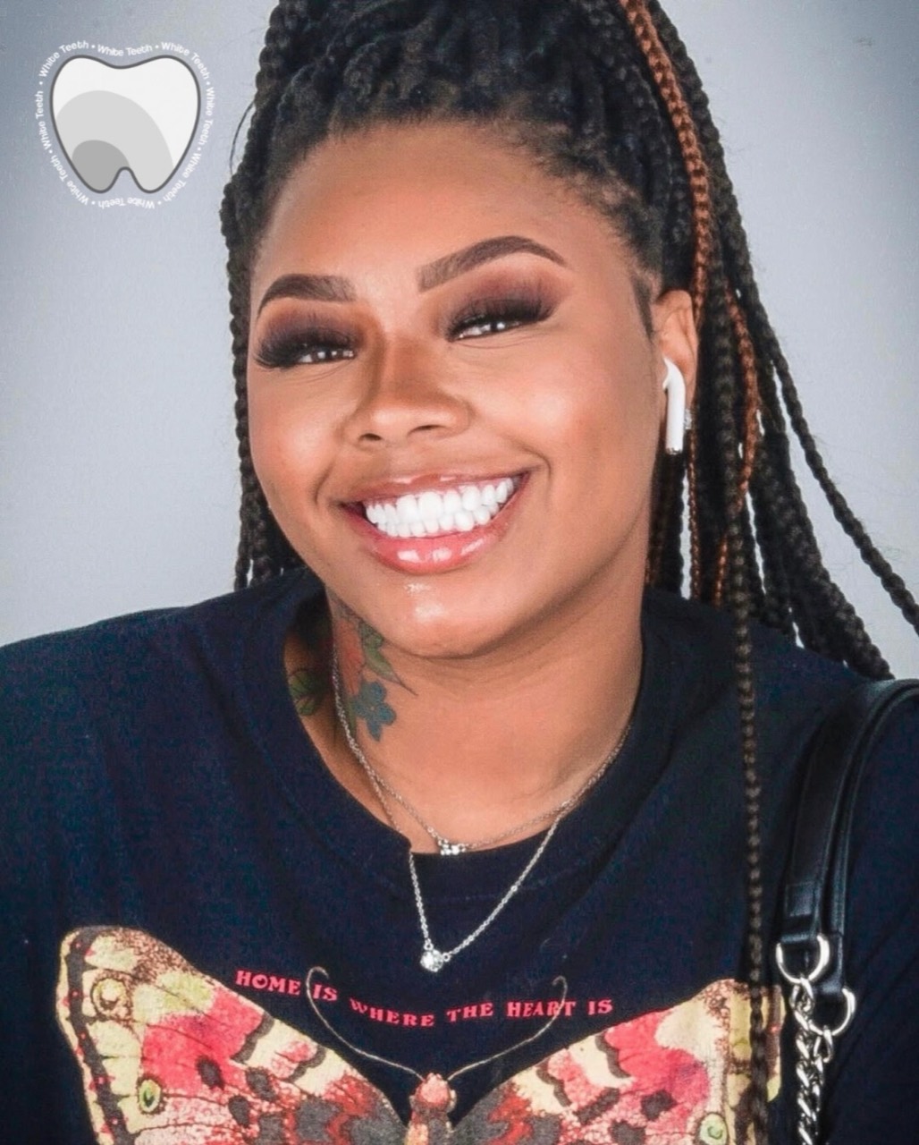 Female patient portrait after cosmetic dental treatment